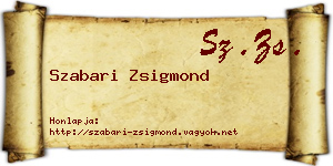 Szabari Zsigmond névjegykártya